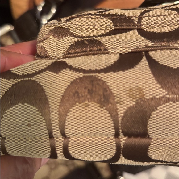 COACH Signature Khaki/Brown Crossbody - Picture 3 of 4